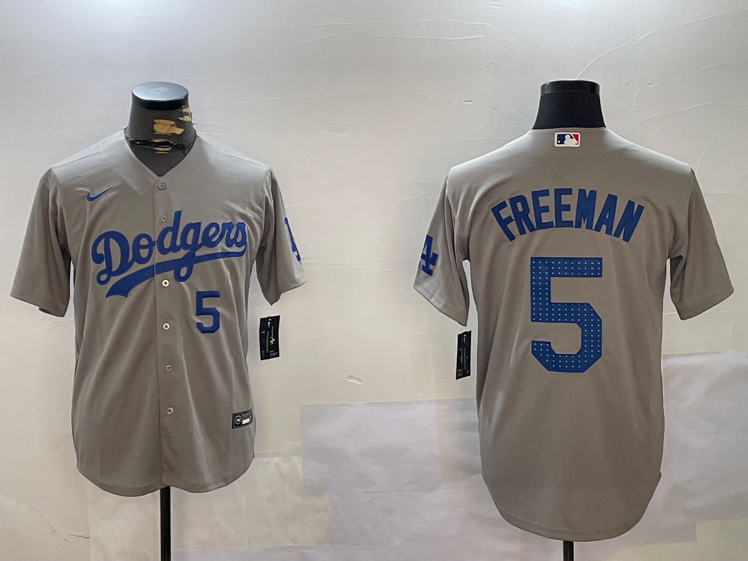 Men Los Angeles Dodgers #5 Freeman Grey Game 2024 Nike MLB Jersey style 12163->los angeles dodgers->MLB Jersey